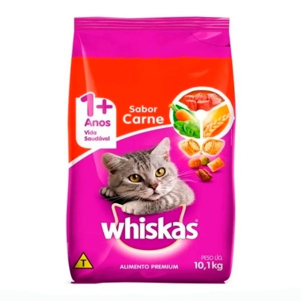 Ração Whiskas Para Gato Sabor Carne 10kg