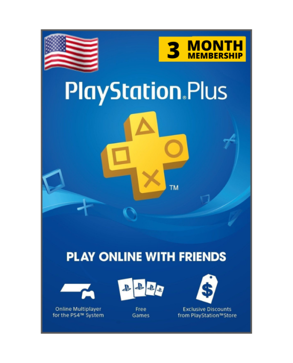 Playstation Plus 3 meses usd USA